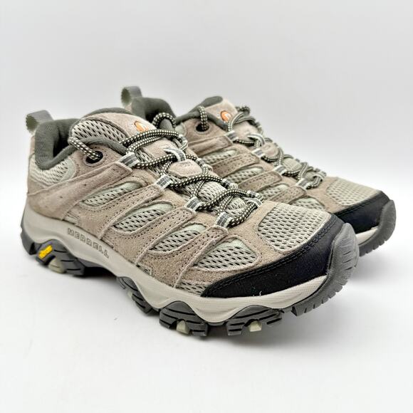 Merrell Womens Moab 3 Hiking Sneakers US 7.5 M EU 38 Tan Leather Athletic NIB - Picture 5 of 14
